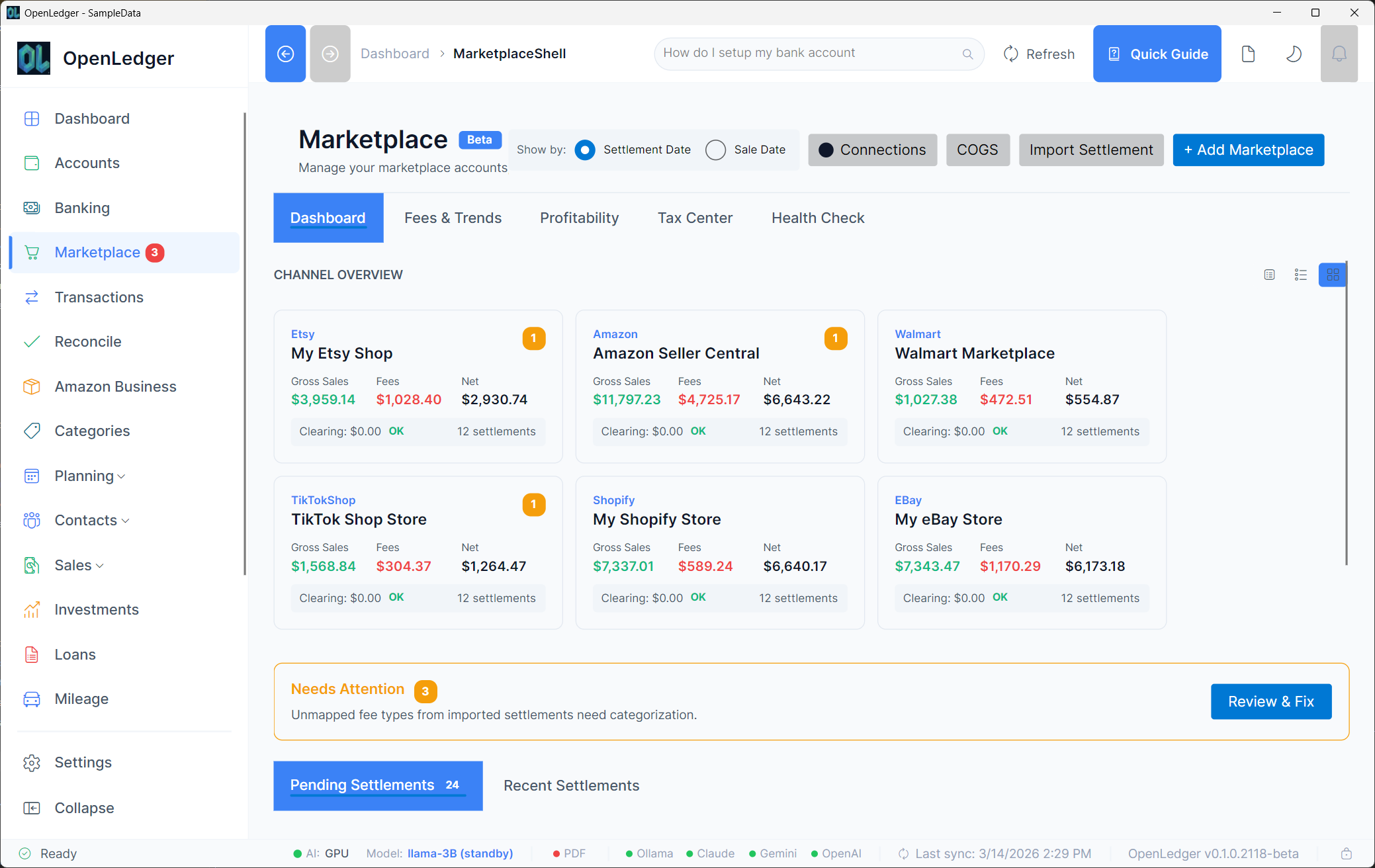 OtterLedger Marketplace