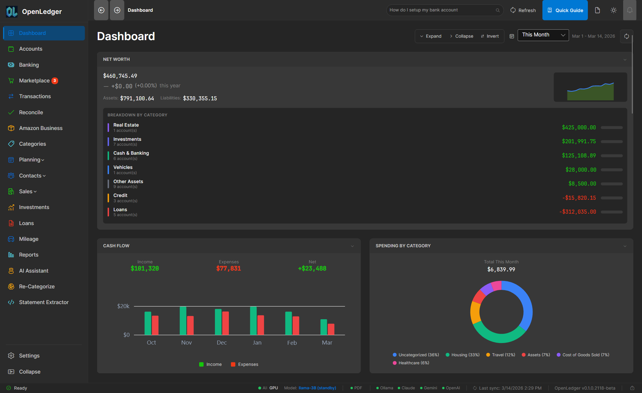 OtterLedger Dashboard