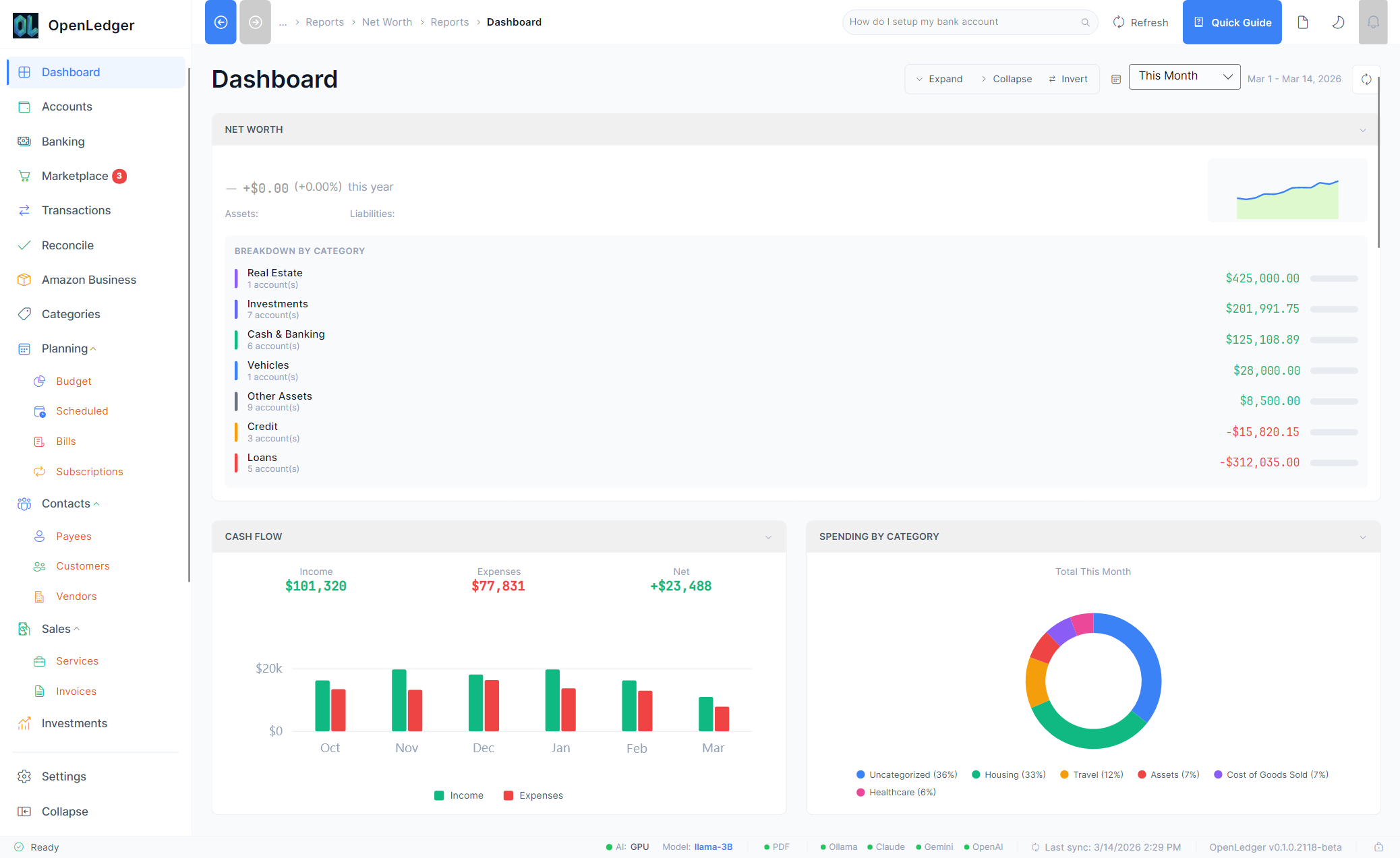 OtterLedger Dashboard